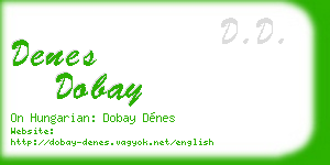 denes dobay business card