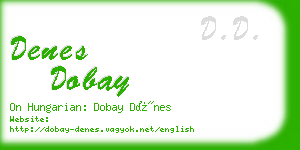 denes dobay business card